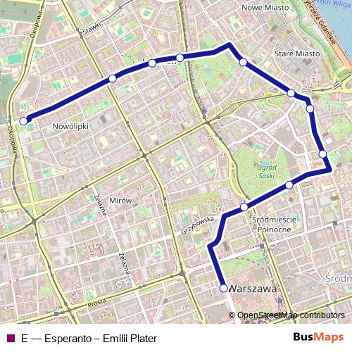 E bus Line Map
