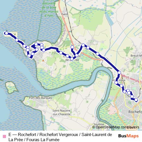E bus Line Map