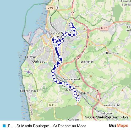 E bus Line Map