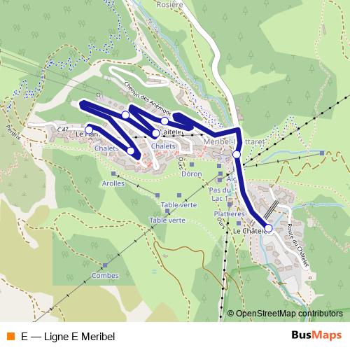 E bus Line Map