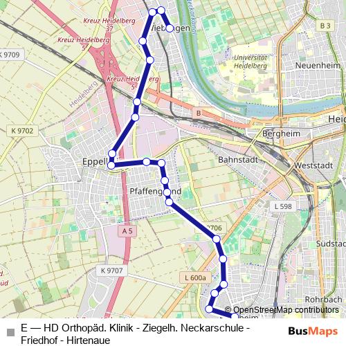 E bus Line Map