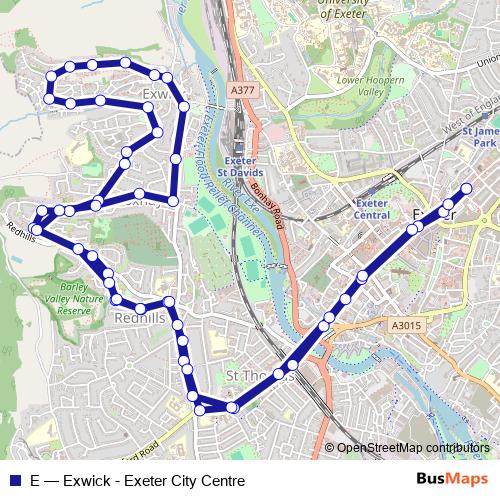 E bus Line Map