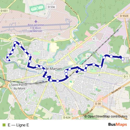 E bus Line Map
