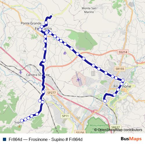 Fr864d bus Line Map