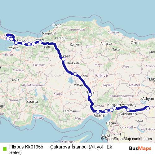 Flixbus Kk0195b bus Line Map