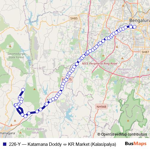 226-Y bus Line Map