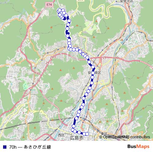 70h bus Line Map