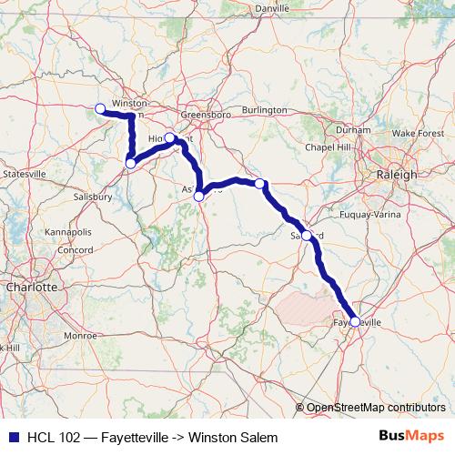HCL 102 bus Line Map