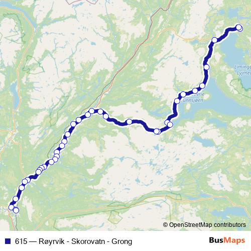 615 bus Line Map