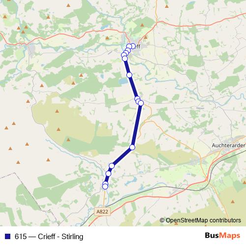 615 bus Line Map