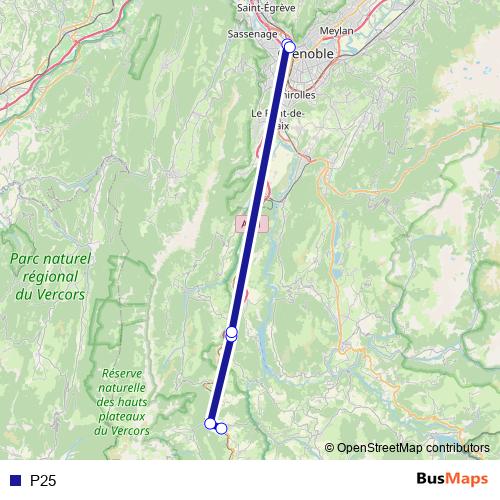 P25 bus Line Map