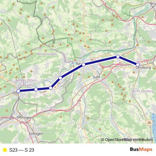 S23 rail Line Map