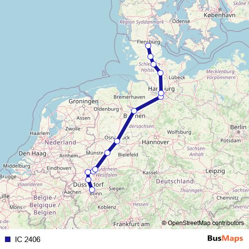 IC 2406 rail Line Map