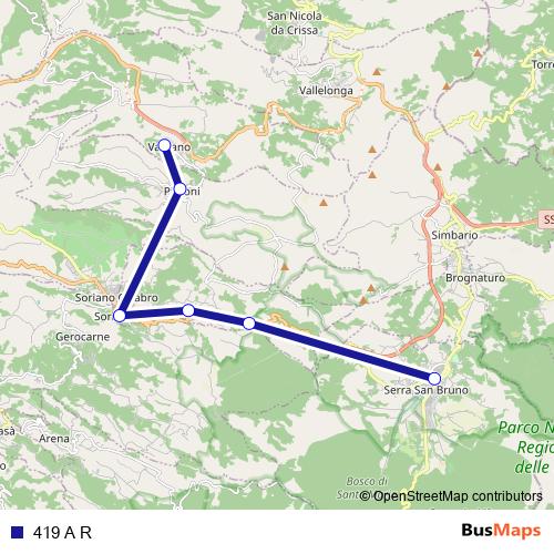 419 A R bus Line Map