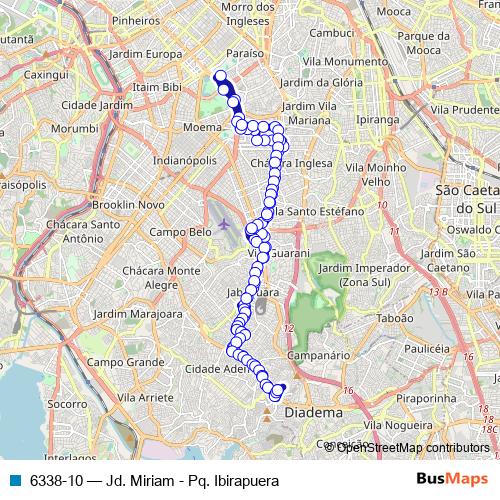 6338-10 bus Line Map