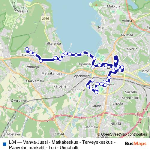 L84 bus Line Map
