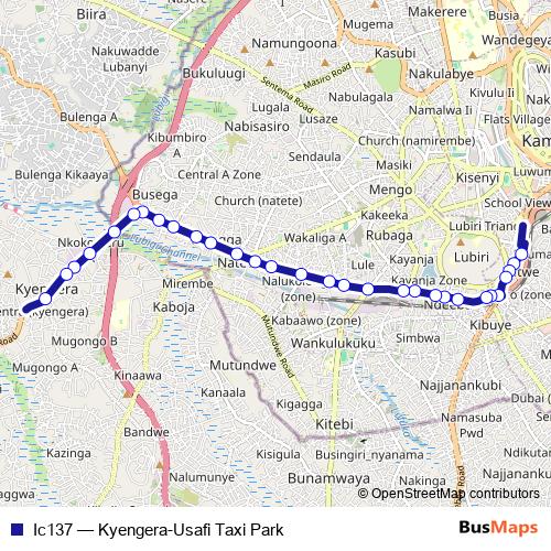 Ic137 bus Line Map