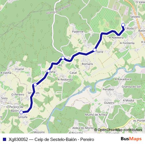 Xg830052 bus Line Map