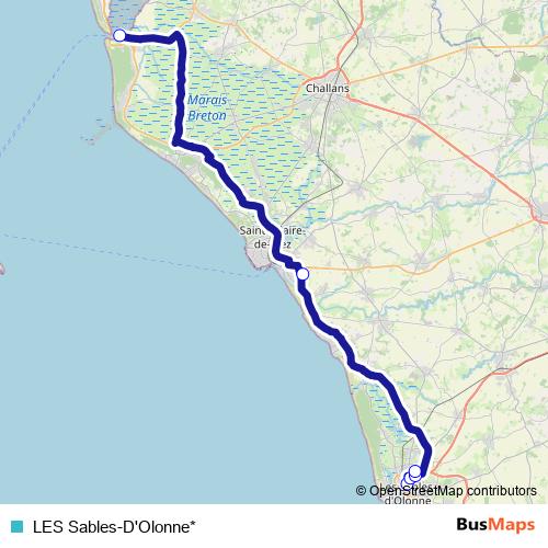 LES Sables-D'Olonne* bus Line Map