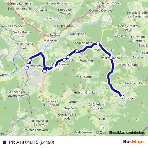 PR A18 0468 5 (64490) bus Line Map