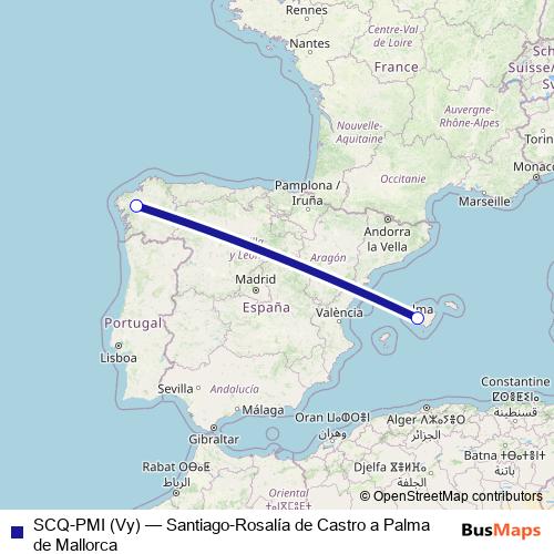SCQ-PMI (Vy) air Line Map