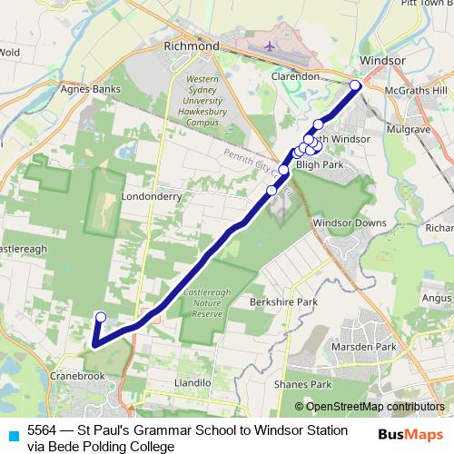 5564 bus Line Map