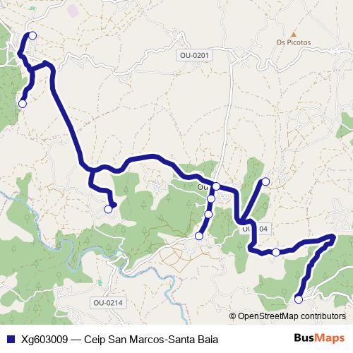 Xg603009 bus Line Map