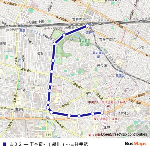 吉０２ bus Line Map