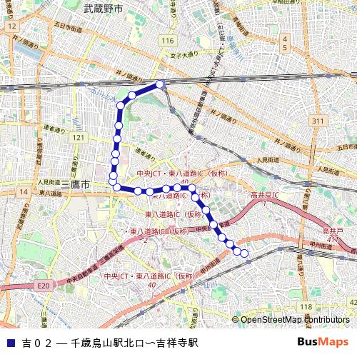 吉０２ bus Line Map