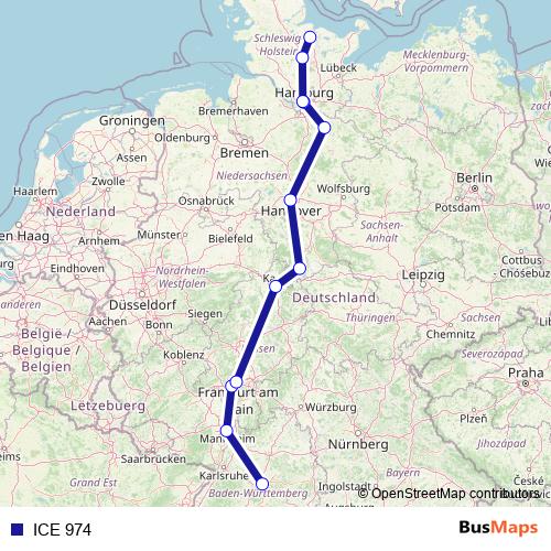 ICE 974 rail Line Map