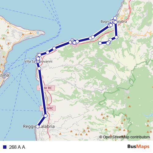 268 A A bus Line Map
