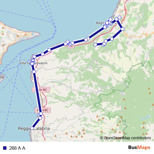 268 A A bus Line Map