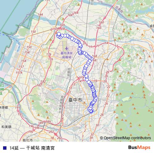 14延 bus Line Map