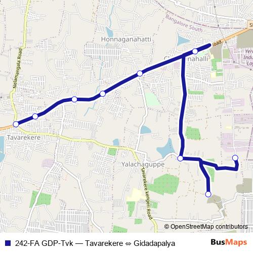 242-FA GDP-Tvk bus Line Map