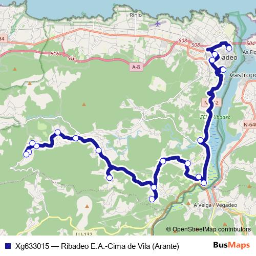 Xg633015 bus Line Map