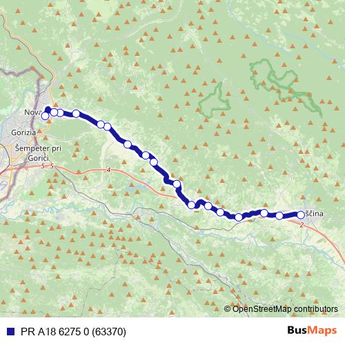 PR A18 6275 0 (63370) bus Line Map