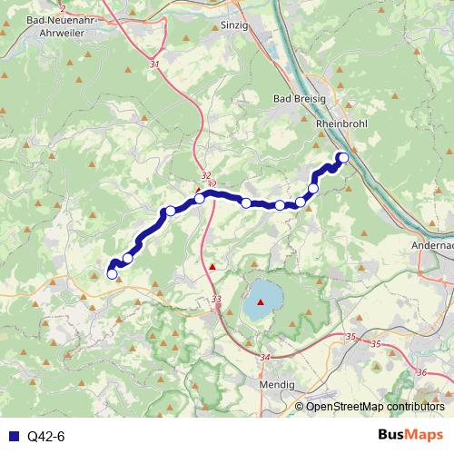 Q42-6 rail Line Map