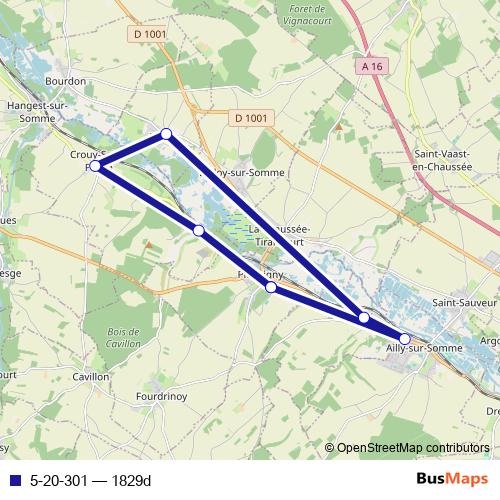 5-20-301 bus Line Map