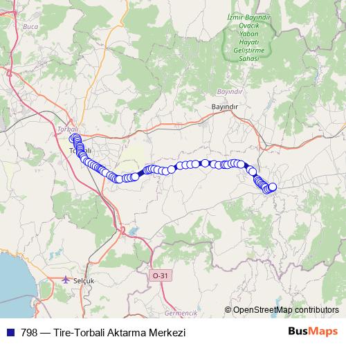 798 bus Line Map