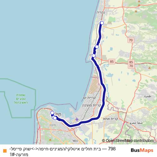 798 bus Line Map