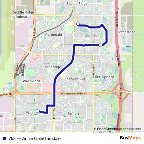 798 bus Line Map