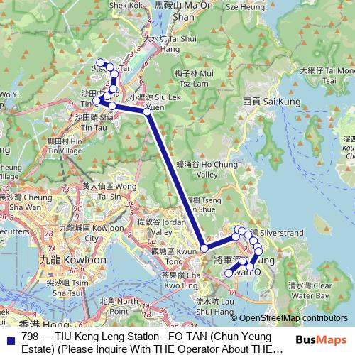 798 bus Line Map
