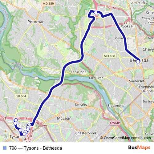 798 bus Line Map