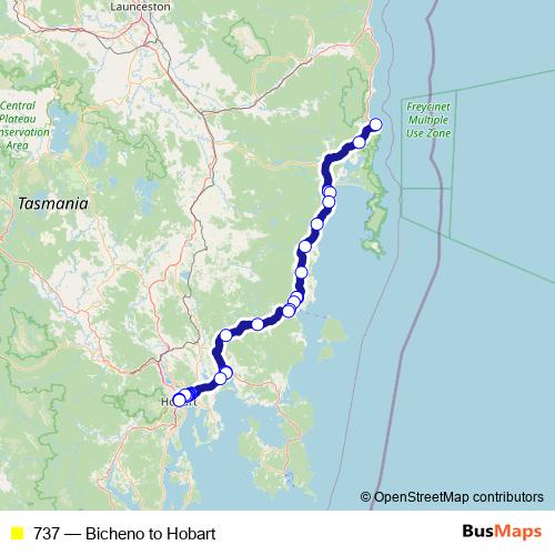 737 bus Line Map