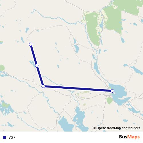 737 bus Line Map
