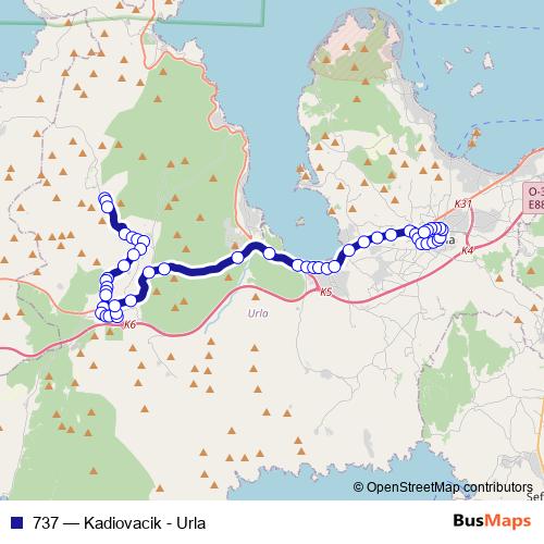 737 bus Line Map