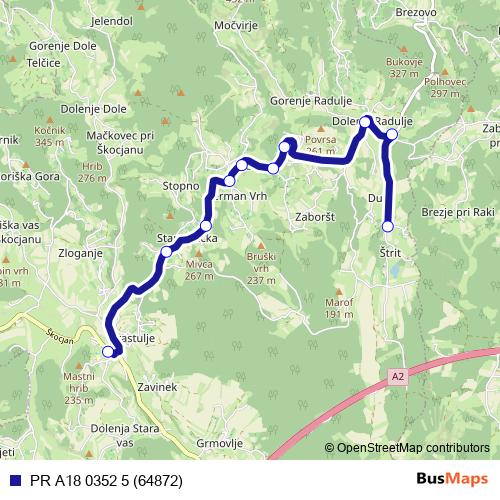PR A18 0352 5 (64872) bus Line Map