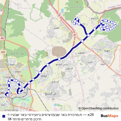28א bus Line Map