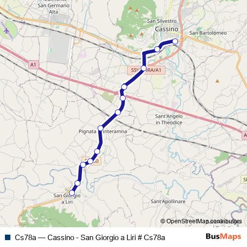 Cs78a bus Line Map