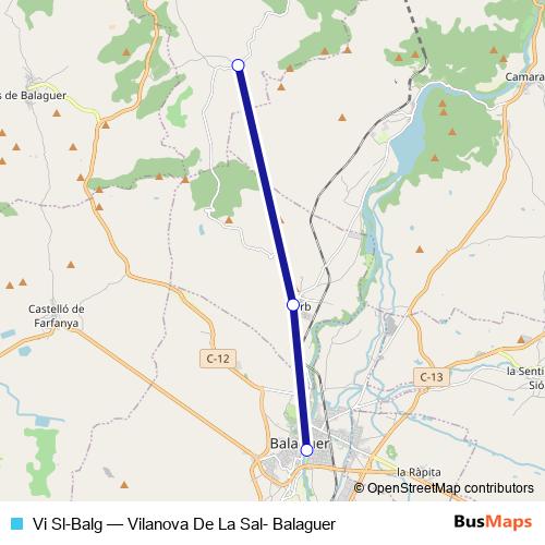 Vi Sl-Balg bus Line Map